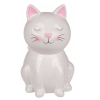 SKARBONKA Ceramiczna KOT Kotek BIAŁA +KLUCZYK 15CM