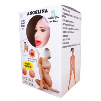 Lalka miłości sexi Angelina nadmuchiwana z wibracjami + pompka