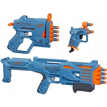 NERF ELITE 2.0 STOCKPILE PACK TETRAD QUADFIRE 3PAK